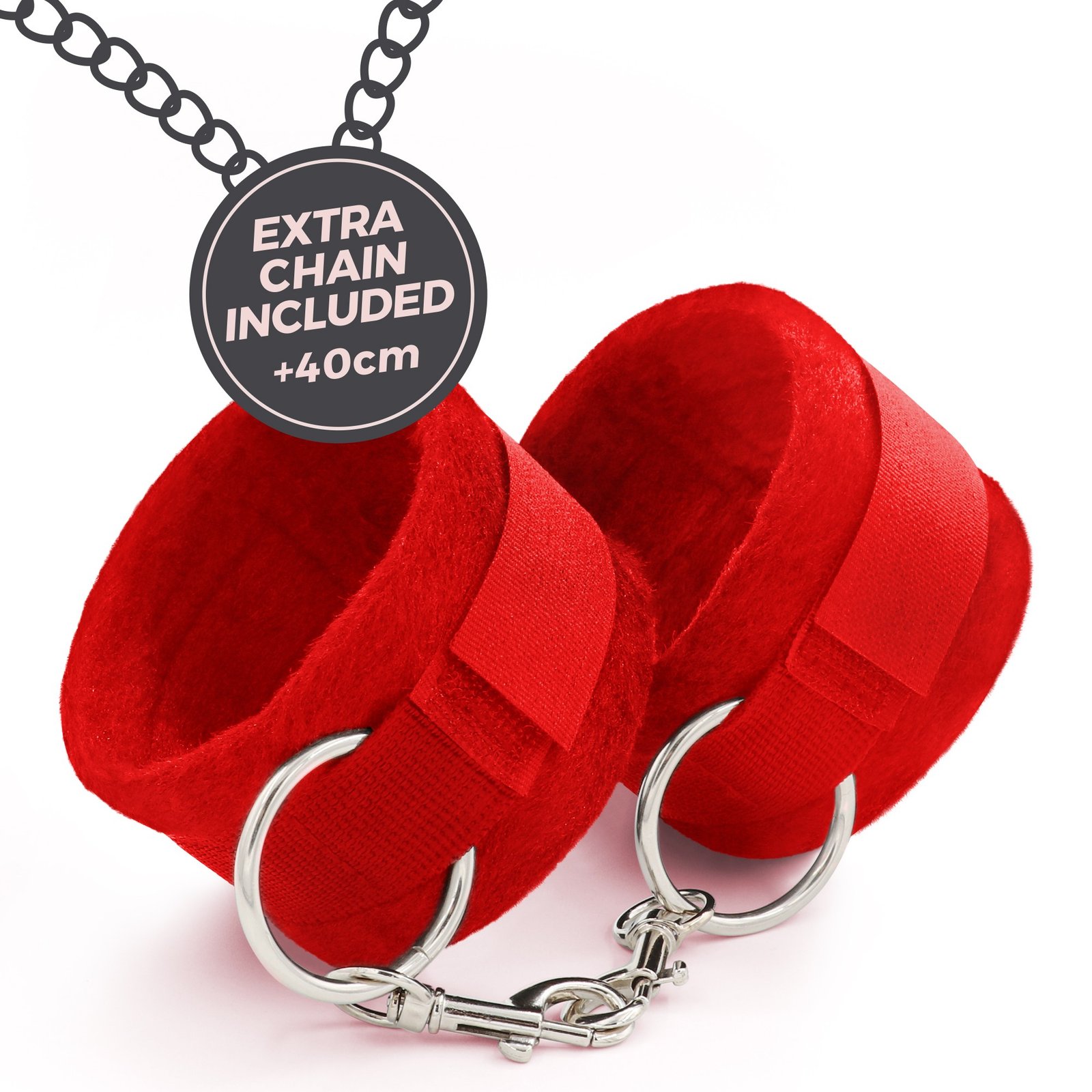 ME LO COMO CONJUNTO DE ALGEMAS DE VELCRO + VENDA ACETINADA E LUBRIFICANTE BEIJÁVEL DE MORANGO CRUSHIOUS - Image 6