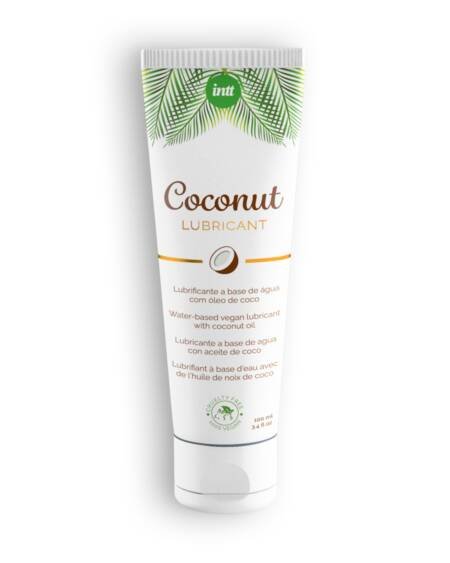 LUBRIFICANTE À BASE DE ÁGUA VEGAN COM AROMA A COCO INTT 100ML